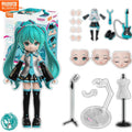 Q version Blokees Hatsune Miku Action Figure Joint Mobility Anime Assembly Figurine Toy Cartoon Cute Doll Collection Modle Gifts