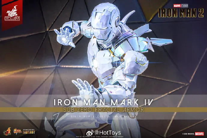 [In Stock] HotToys HT MMS830D74 "Iron Man 2" #Iron Man Mark4 (Polar Geometry Edition) Movable Soldier Suit Figure Toy Collection