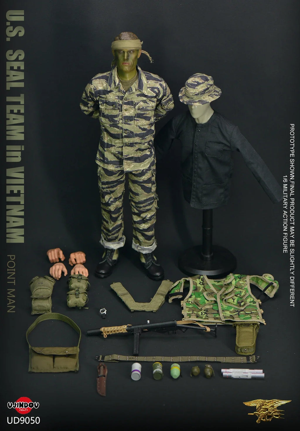 In Stock UJINDOU UD9050 1/6 Scale Male Soldier Vietnam War US Navy SEALs - Vanguard Full Set 6in Collectible Action Figure Body
