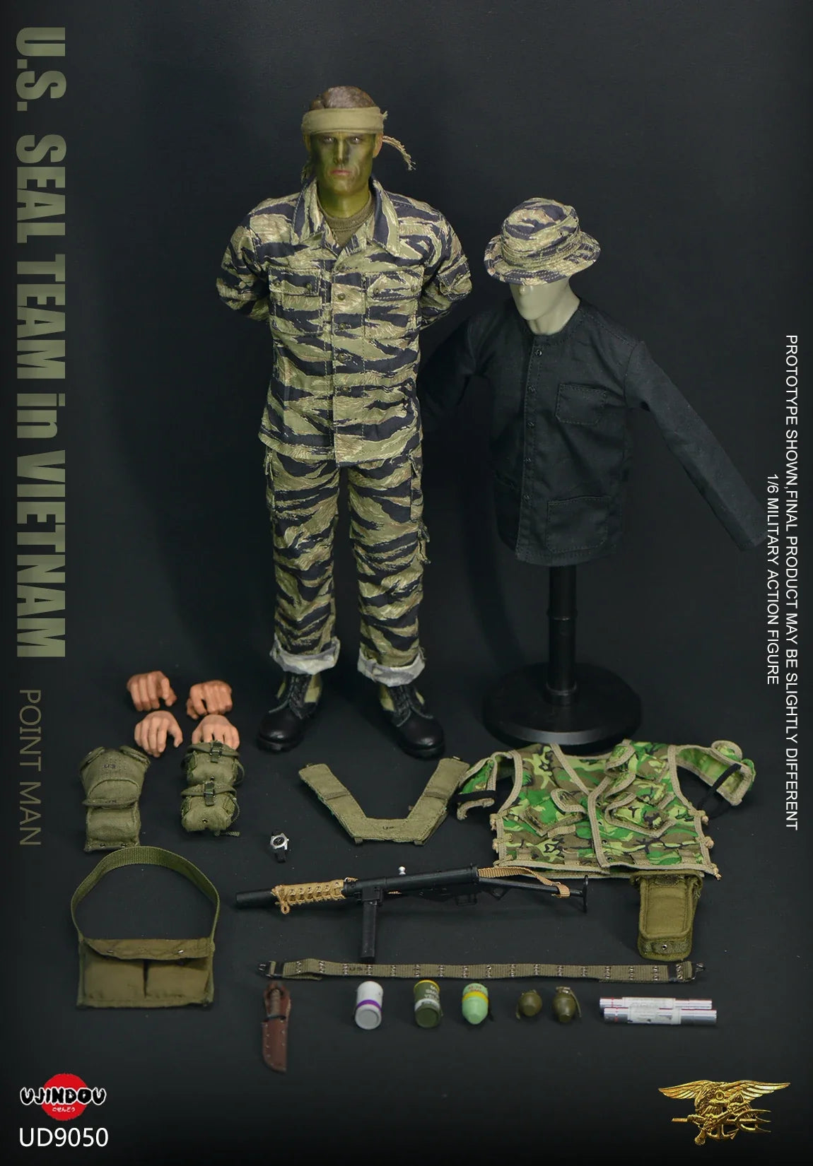 In Stock UJINDOU UD9050 1/6 Scale Male Soldier Vietnam War US Navy SEALs - Vanguard Full Set 6in Collectible Action Figure Body
