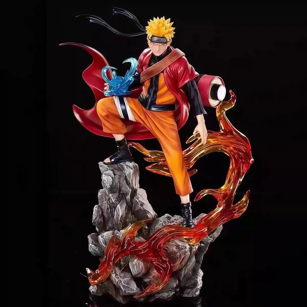 23cm Naruto Anime Action Figure - Uzumaki Naruto & Uchiha Sasuke PVC Statue Desktop Ornament Collectible Model Toy Gift
