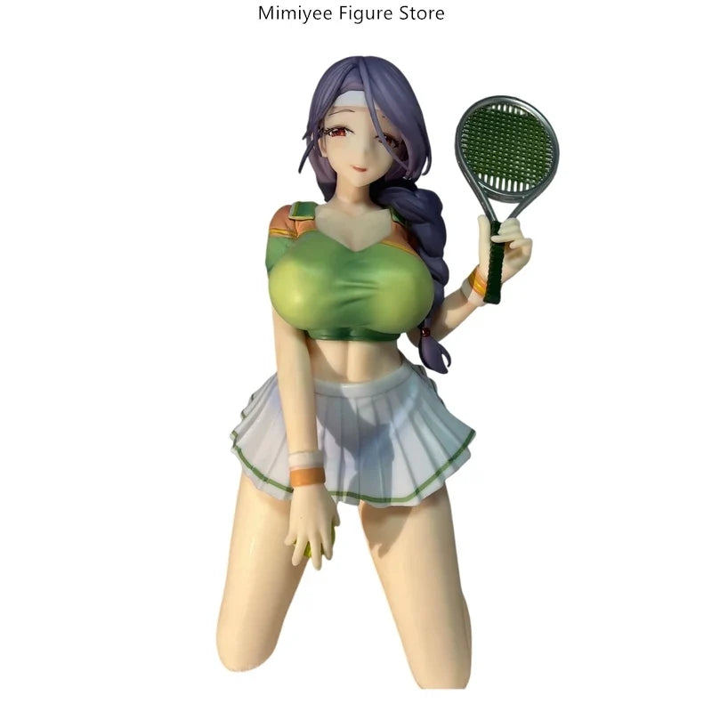 17cm Tennis Girl Kneeling Pose Anime Figure Model Statue Desktop Decoration Gift for Fans