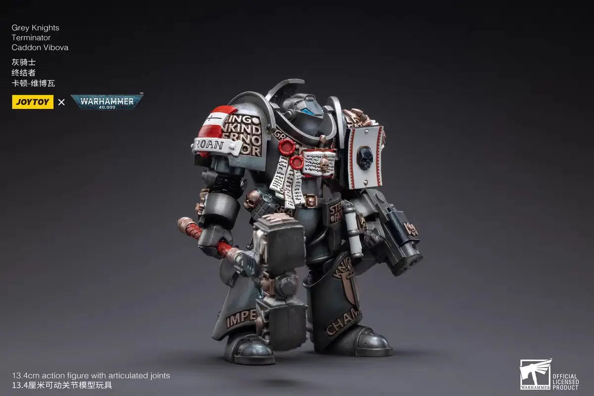 【In Stock 】JOYTOY Warhammer 40K Grey Knights Terminator Caddon Vibova 1/18 Action Figures Models Toys Collection