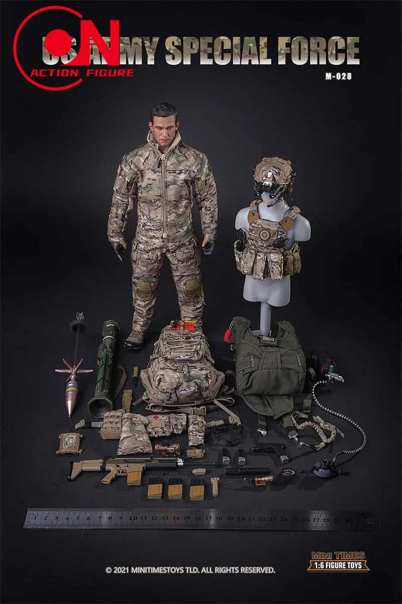 mini times toys 1/6 M028 US Army Special Force Soldat Actionfigur 12'' Männliche Soldat Actionfigur Komplettset Sammlermodell