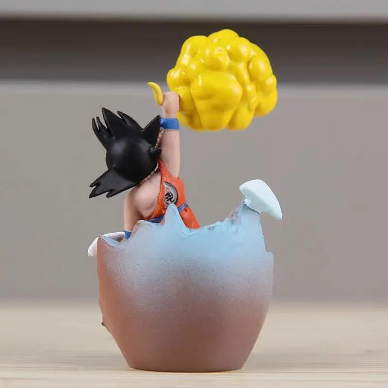 Anime Dragon Ball Z Cloud Goku Kids Figures Krillin Shark Egg Buu Gotenks Trunks Action Figures Babidi Q version PVC Model Toys