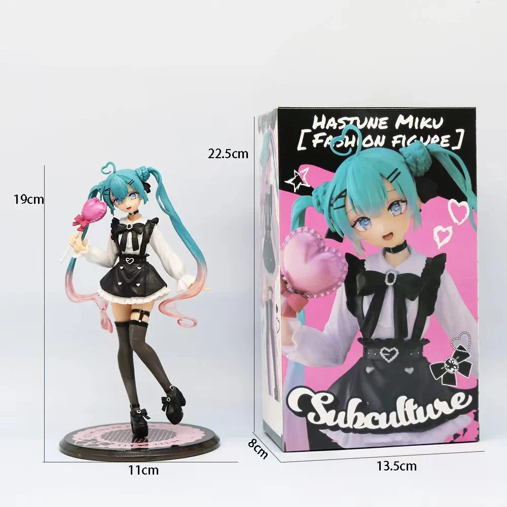 Anime 19cm Hatsune Miku Beauty Girl Fashion Subclture Figure PVC Collection Model Birthday Gift Decoration Doll Model Kids Toys