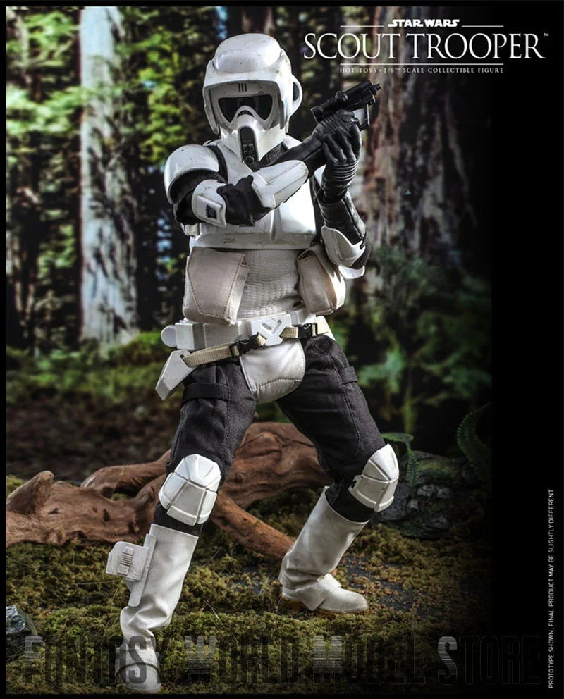 In Stock Hot Toys MMS611 1/6 Scale Return of the Jedi Scout Trooper Full Set Collectible 12'' Male Soldier Action Figure Model