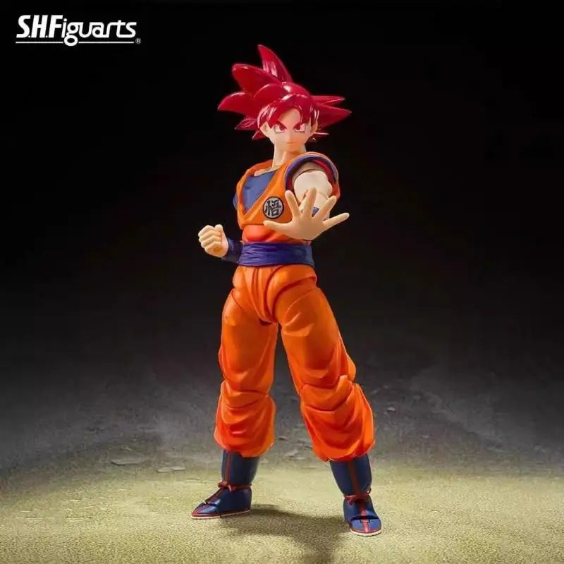 BANDAI S.H.Figuarts SUPER SAIYAN GOD SON GOKU SAIYAN GOD INSTILLED WITH THE LIGHT OF RIGHTEOUS HEARTS 14CM Action Figure Model