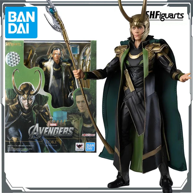 Bandai Original S.H.Figuarts Avengers Hulk & Loki Anime Action Figures Toys for Boys Christmas Gift Collectible Model Ornaments