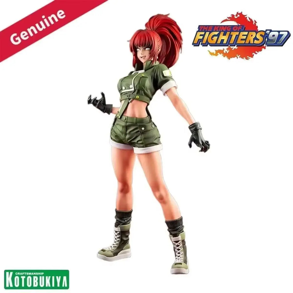 Original Genuine Kotobukiya Prepainted Bishoujo Statue The King of Fighters '97 Leona Heidern Limited Edition 1/7 H=235mm Figure