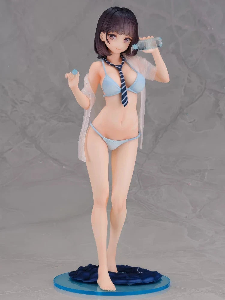 22cm Anime Gk Figure Classmate Who Won'T Let Me Drink Swimsuit Bikini Girl Figurine Desk Decor Car Ornament Gift For Anime Fans