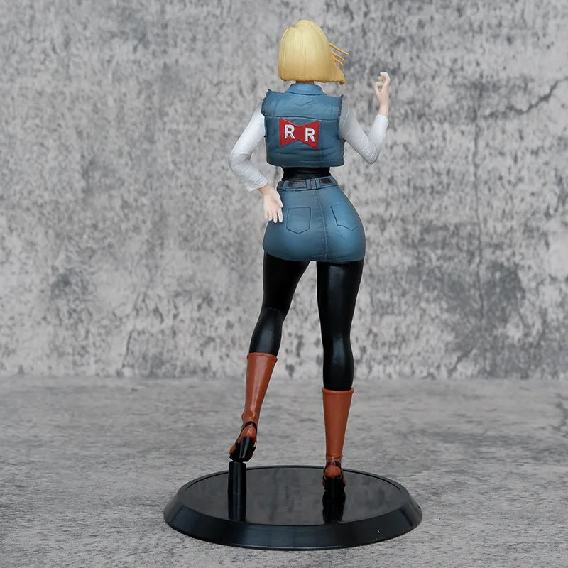 Anime Dragon Ball Z No. 18 Lazuli Android 18 Vegeta PVC Action Figure DBZ Sexy Girl Model Collectible Toys
