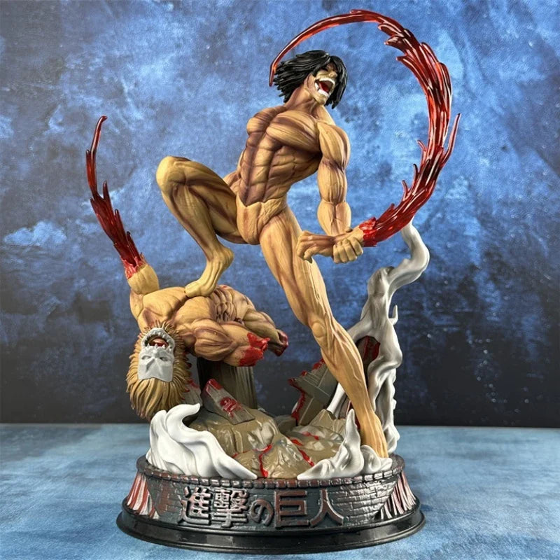 Attack On Titan The Armored Titan Eren Jager Anime ction Figure Model Pvc Statue Doll Ornament Toys Gift 29CM