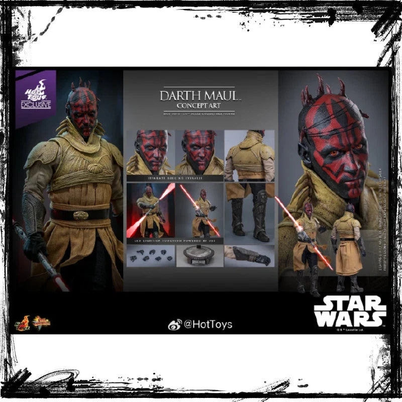 In Stock HotToys MMS778 Star Wars Darth Maul Conceptart 1/6 Soldier Doll Anime Action Figure Toy Gift Model Collection Hobbies