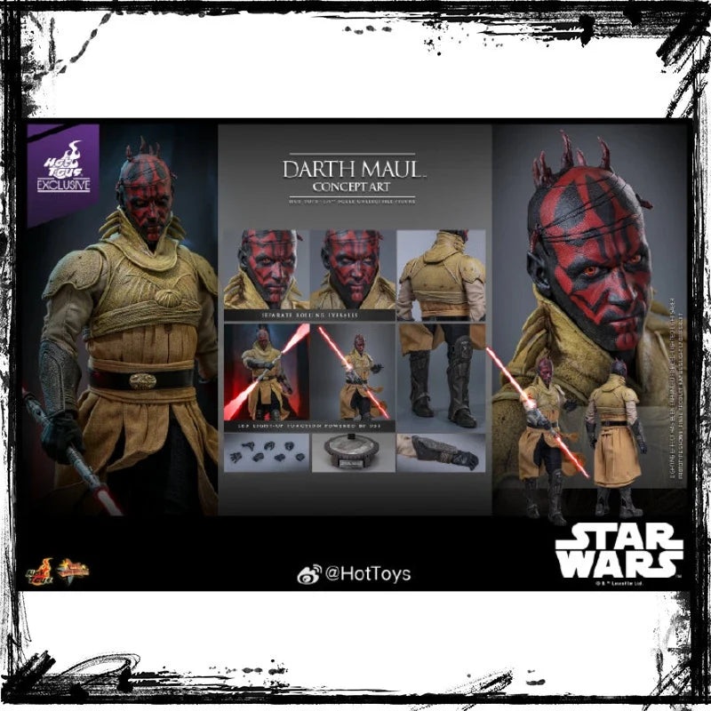 In Stock HotToys MMS778 Star Wars Darth Maul Conceptart 1/6 Soldier Doll Anime Action Figure Toy Gift Model Collection Hobbies