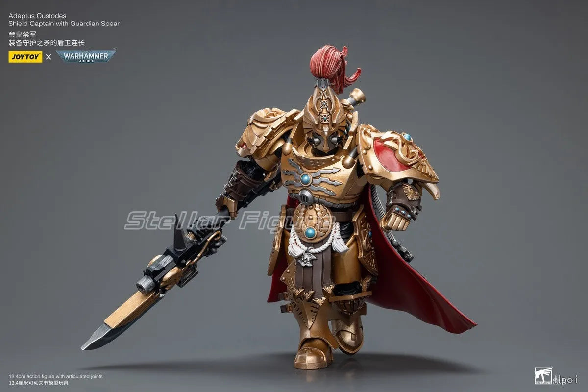 【SF】JOYTOY 1/18 Action Figure Adeptus Custodes Shield Captain with Guardian Spear Model Toys Gifts Collection Ornaments