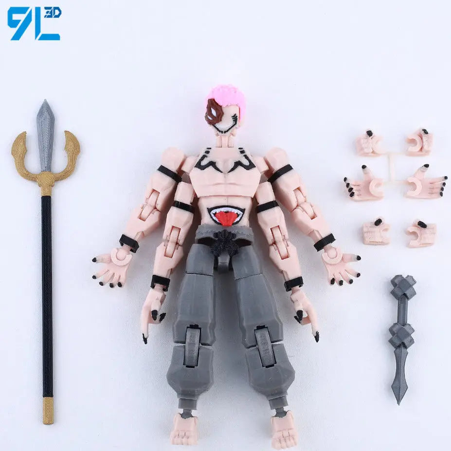 9L3D Printed Anime Naruto Jujutsu Kaisen One Piece Characters Lucky13 Dummy Action Figures Multi-Jointed T13 Mannequin Toys