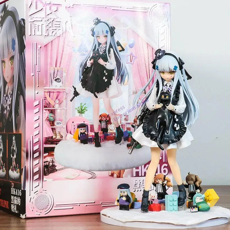 Hk416 Girls Frontline Anime 21cm Groza Model Doll Pvc Anime Action Figure Collect Statue Decoration Children'S Toy Birthday Gift