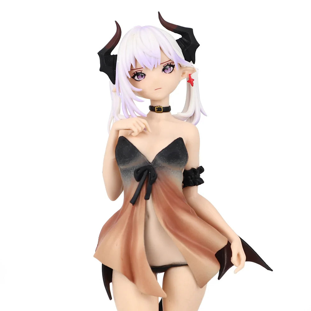 28cm Anime little devil Lilith Q version standing posture Action Figure PVC model Toys doll Desk Decor Collectible Gifts