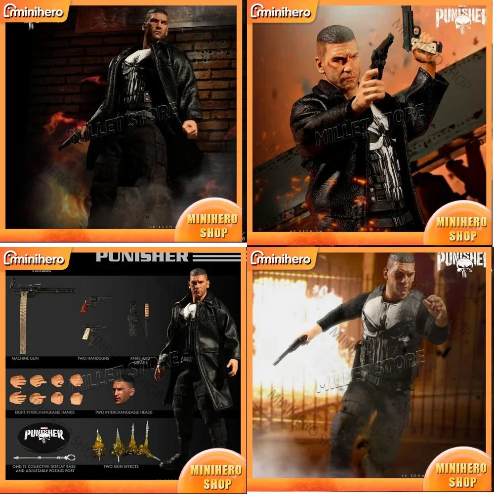 Auf Lager Mezco ONE12 Punisher Actionfigur Anime Sammlerstück Spielzeugmodell für Erwachsene Kinder Fans Geschenke Marvel Inspiriert PVC Statue