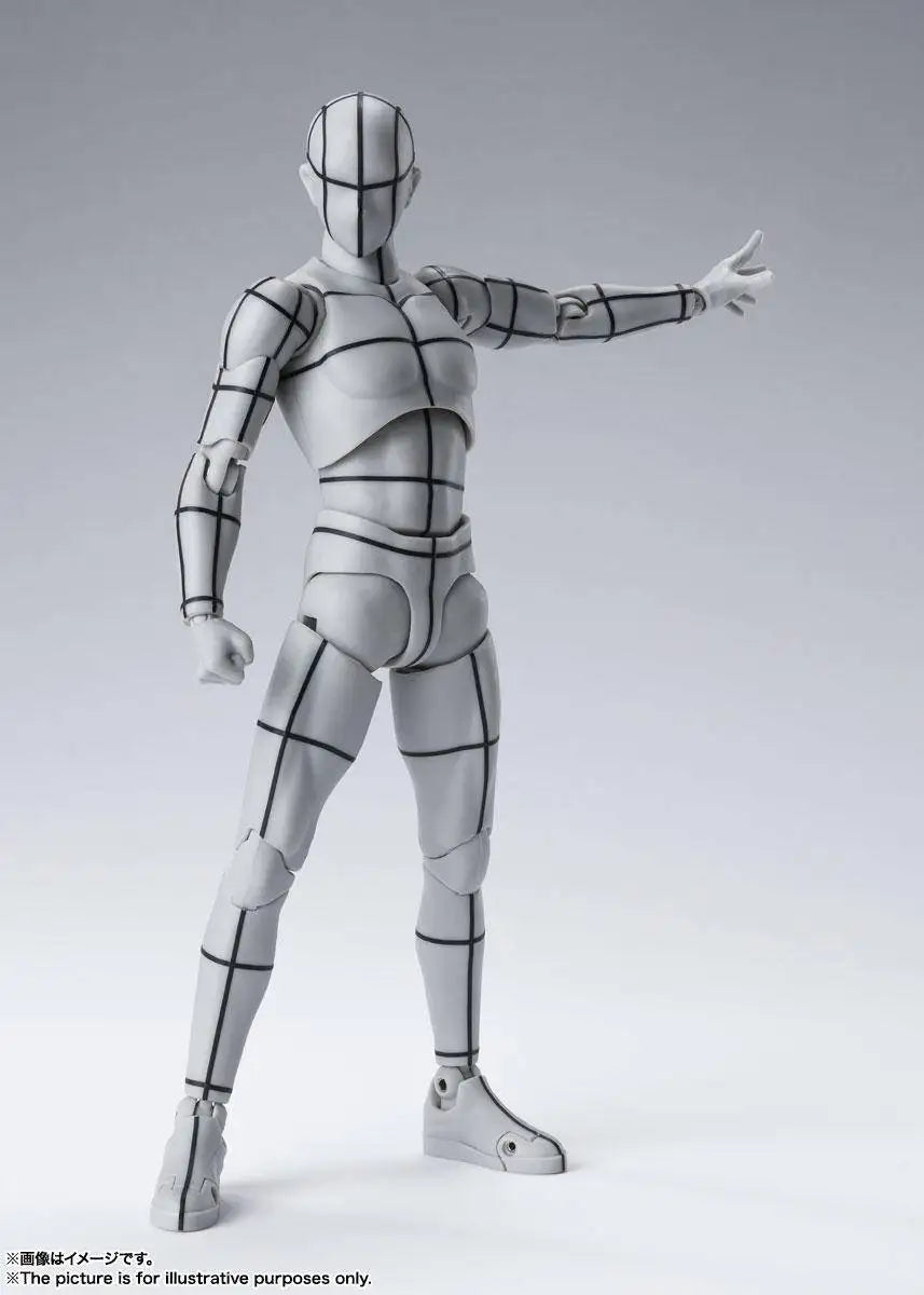 Bandai SHFiguarts B0DY-KUN Wireframe Gray Color Ver Sketch Draw Action Figure Artist Art Painting Drawing Mannequins Movable