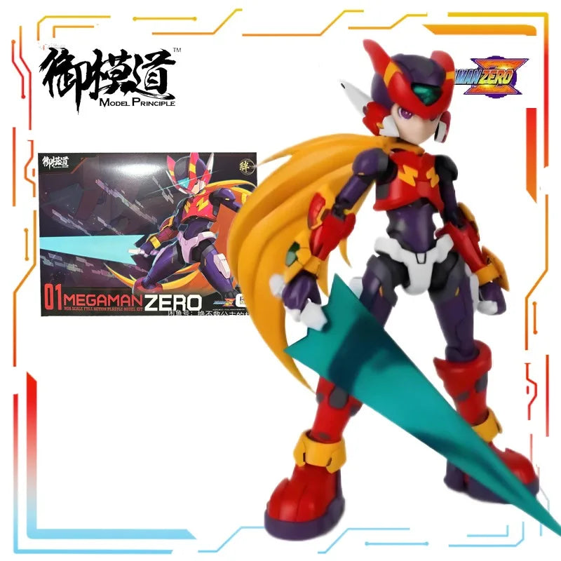 Spot E-Mode Original Rockman Series Mega Man ZERO Action Figure Assembly Model Toys Collectible Model Ornaments Gifts for Boys