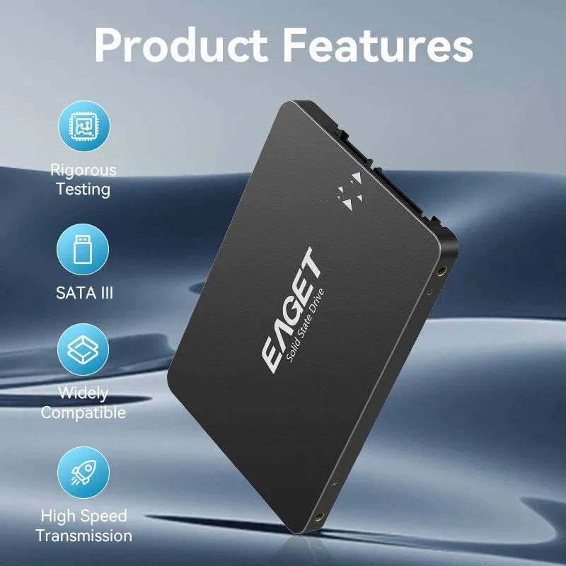 EAGET S205 2.5 Inch SATA III Internal SSD Solid State Drive 128GB 256GB 512GB 1TB for Laptop Desktop PC