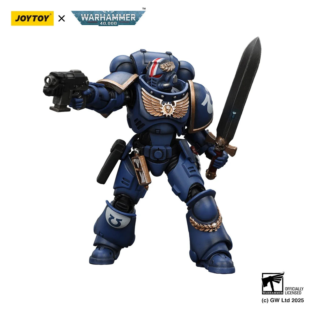 JOYTOY 1/18 Action Figure Warhammer 40K Ultramarines Primaris Lieutenant Argarant 3.0 Collection Model JT4065