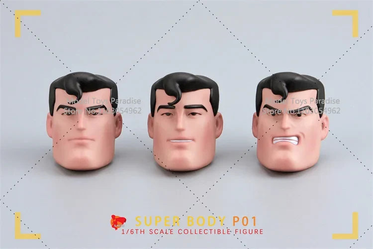 SHERO TOYS P01/P02 1/6 Soldier Anime Superman Hero Head Sculpt Body Doll Accessories Package Fit 12inch Action Figure Model
