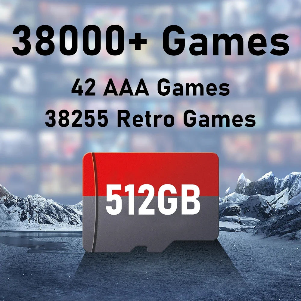 512G Game TF Card For N64/PS3/PS2/PS1/PSP/SS Playnite&Retrobat OS Memory Card For ROG ALLY/Win Handheld/PC Built-in 38000+ Games