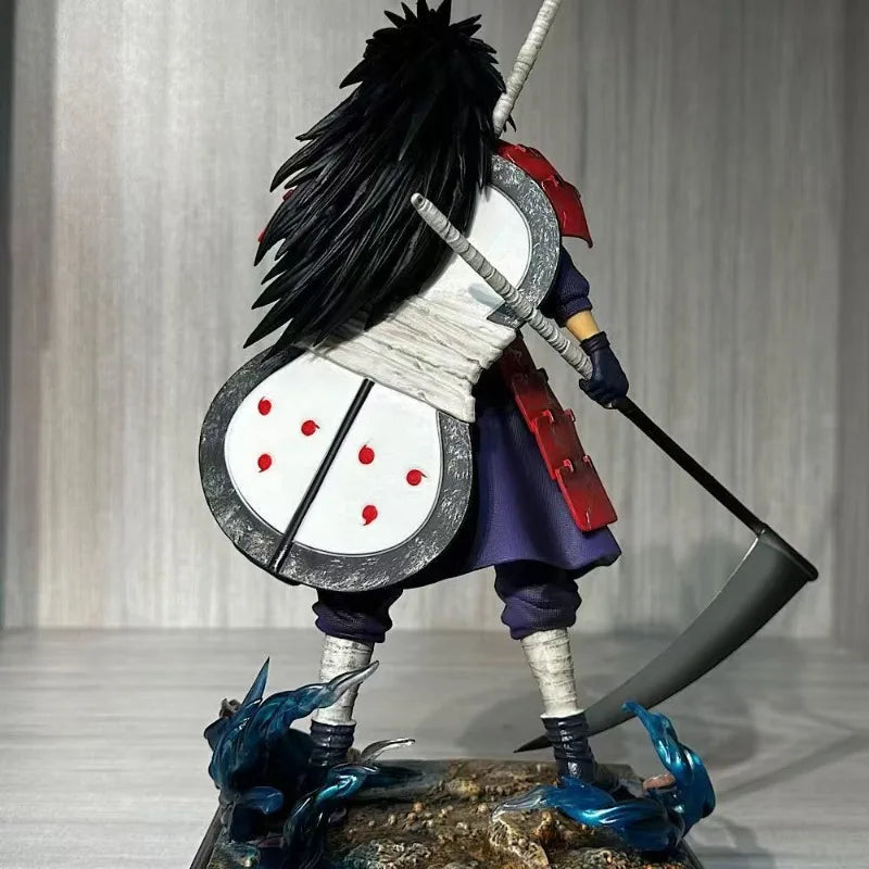 36cm Cartoon Figure Uchiha Madara Standing Posture Luminable Collect Model Pvc Desktop Ornament Decorations Holiday Gifts Toys