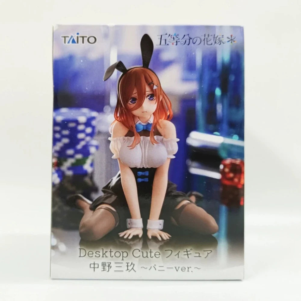 In Stock Taito Original Genuine Anime The Quintessential Quintuplets Desktop Cute Nakano Miku Bunny Ver 13cm Model Toy Figures