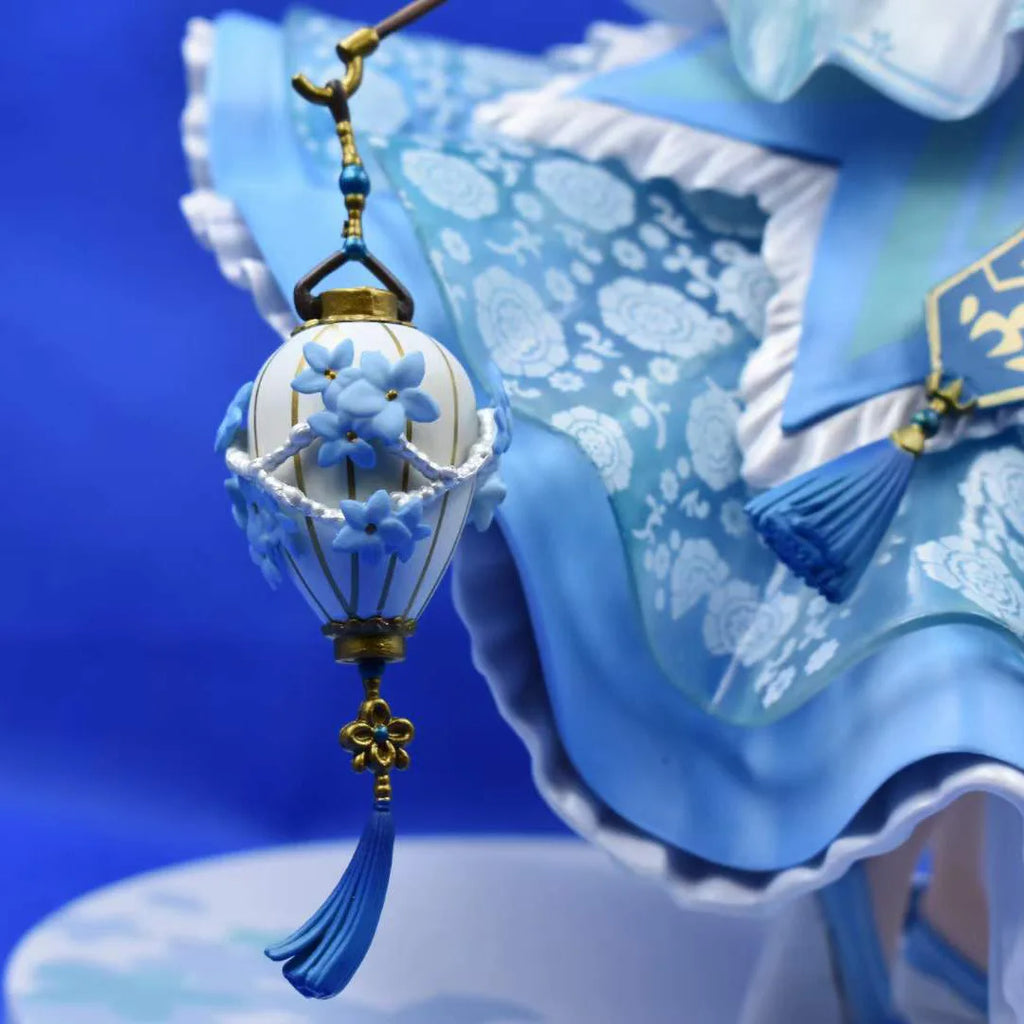 Rem Collectible Action Figure Re Zero Starting Life In Another World Hanfu Style Face Swapable Model With Lantern For Anime Fans