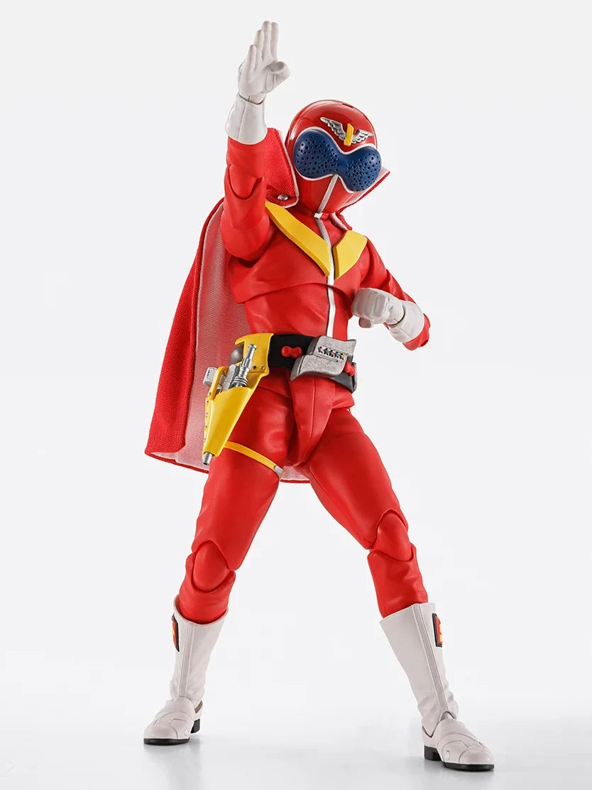[In Stock] Original Bandai Sh Figuarts SHF Akaranger 50th Action Figures Anime Model Toys Collection Himitsu Sentai Gorenger