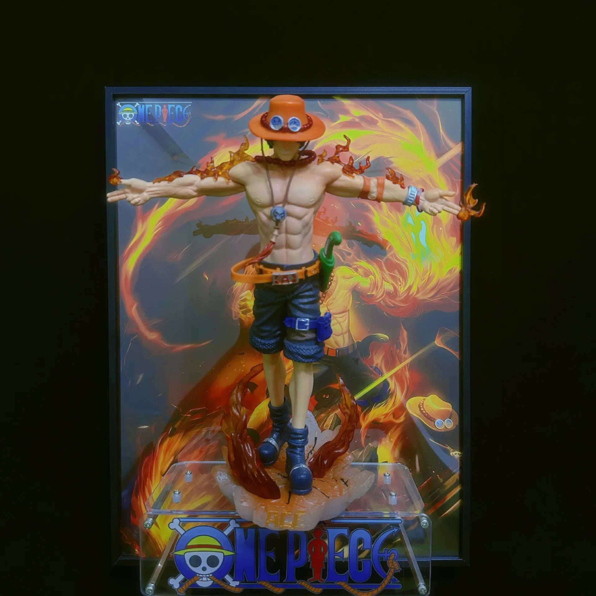 One Pieces Poster 3D Edward Newgate Anime Figure Art Poster Painting Wall Art Retro Posters Decorative Paintings For Home Gifts