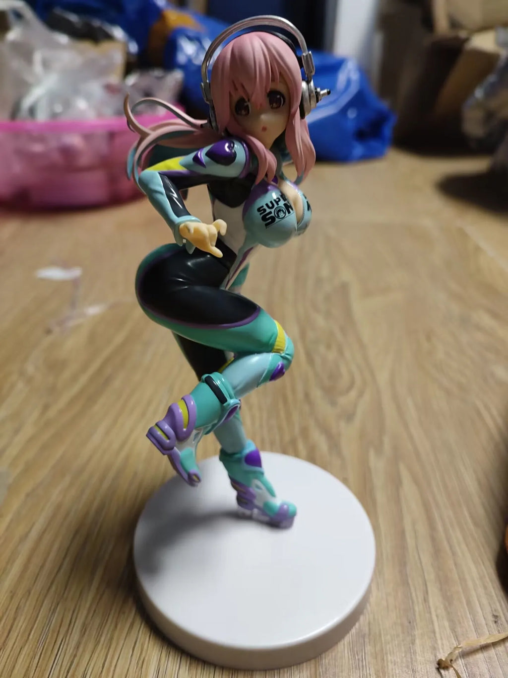 19cm 2023 newest In stock Japanese original anime figure Racing Suit Super Sonico action figure collectible model toys for boys