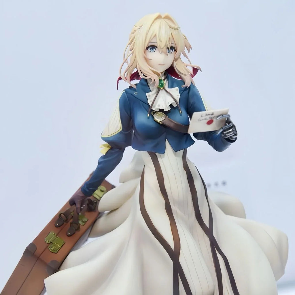 27cm Violet Evergarden Anime Figures Beautiful and Pure Girl Gk Model Desktop Ornament Decorations Best Rare Gifts for Children