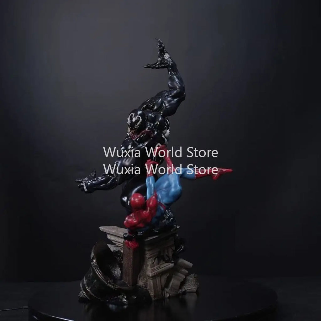55cm Venom Battle Spider-Man Figure Marvel Anime Surroundings Figure Collection Desktop Ornament Decorations Best Gifts for Boys