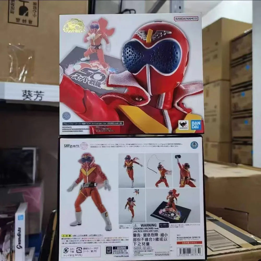 100% Authentic In Stock Original Bandai S.H.Figuarts Super Sentai: Himitsu Sentai Gorenger Akarenger - 50th Anniversary Edition