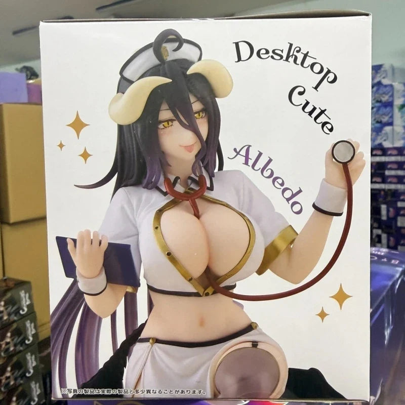TAITO Original Genuine Overlord IV Albedo Nurse Ver 13cm Anime Figure Model Collectible Prize Peripheral Gift For Otaku In Stock