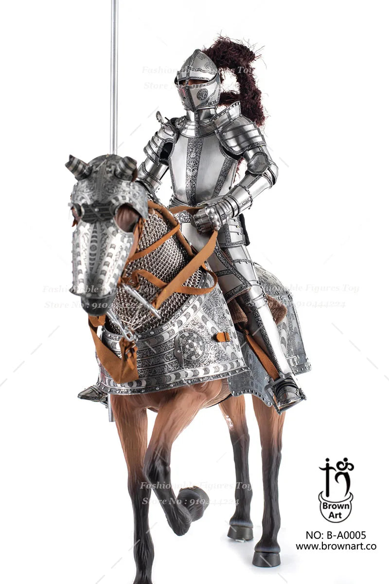 BROWN ART BA0005M 1/6 Men Soldier European German Duke Armored Soldier  Armored Soldier Stainless Steel Armor Weapon 12" Dolls