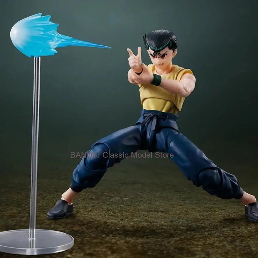 Original Bandai S.H.Figuarts SHF Yu Yu Hakusho YUSUKE URAMESHI Figure Finished Model kit  Anime full Action Toy Gift for kid set