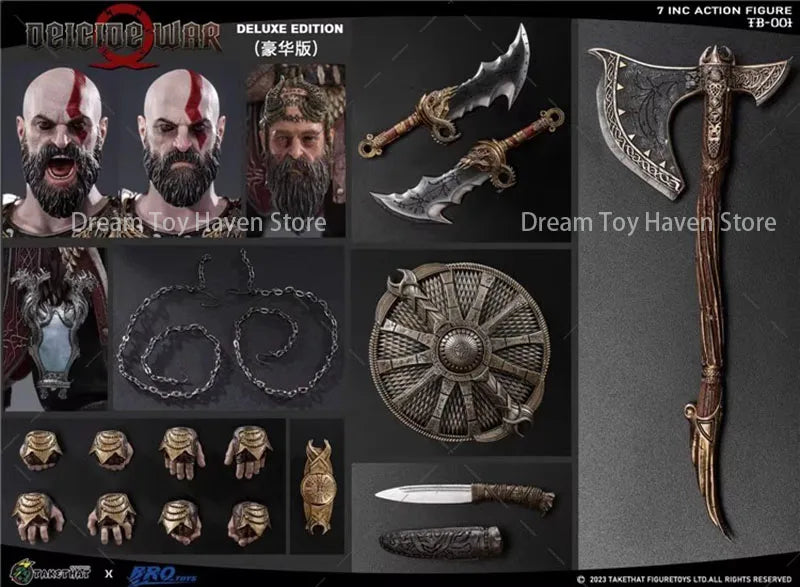 Deluxe Edition TAKETHAT Brotoys TB001 1/12 Scale Male Soldier Kratos God Of War 7Inch Action Figure Model Collectible Dolls