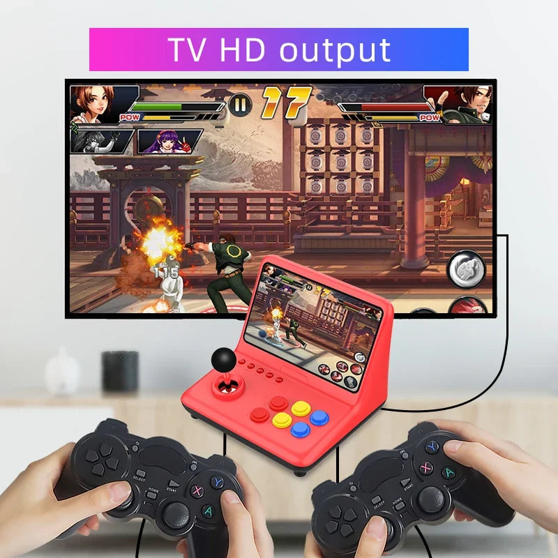 Coopreme A12 9-Inch IPS Large Screen Arcade Game Console with 5000 Games Double Joystick Desktop GBA Small Console for Gaming
