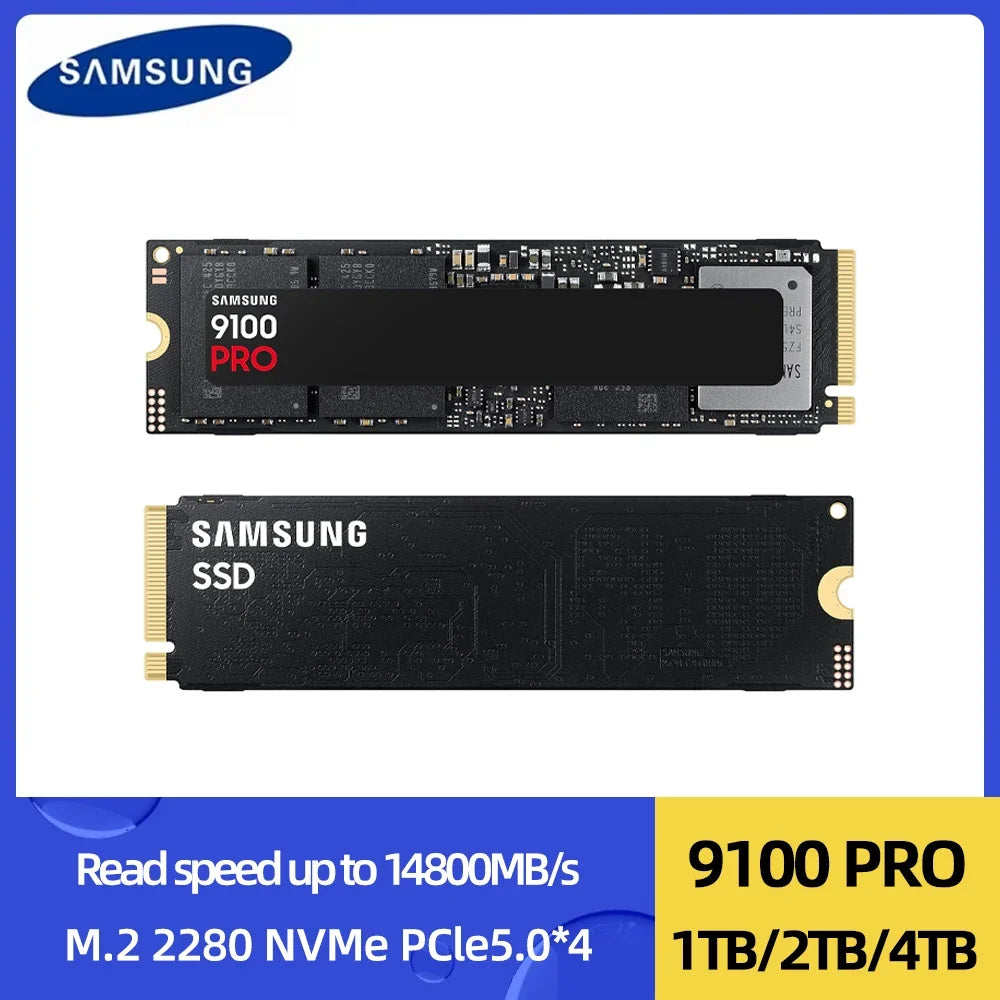 SAMSUNG 9100 Pro SSD 1TB 2TB 4TB NVMe M.2 2280 PCIe 5.0X4 Internal Solid State Drive for Laptop Mini PC Gaming Computer