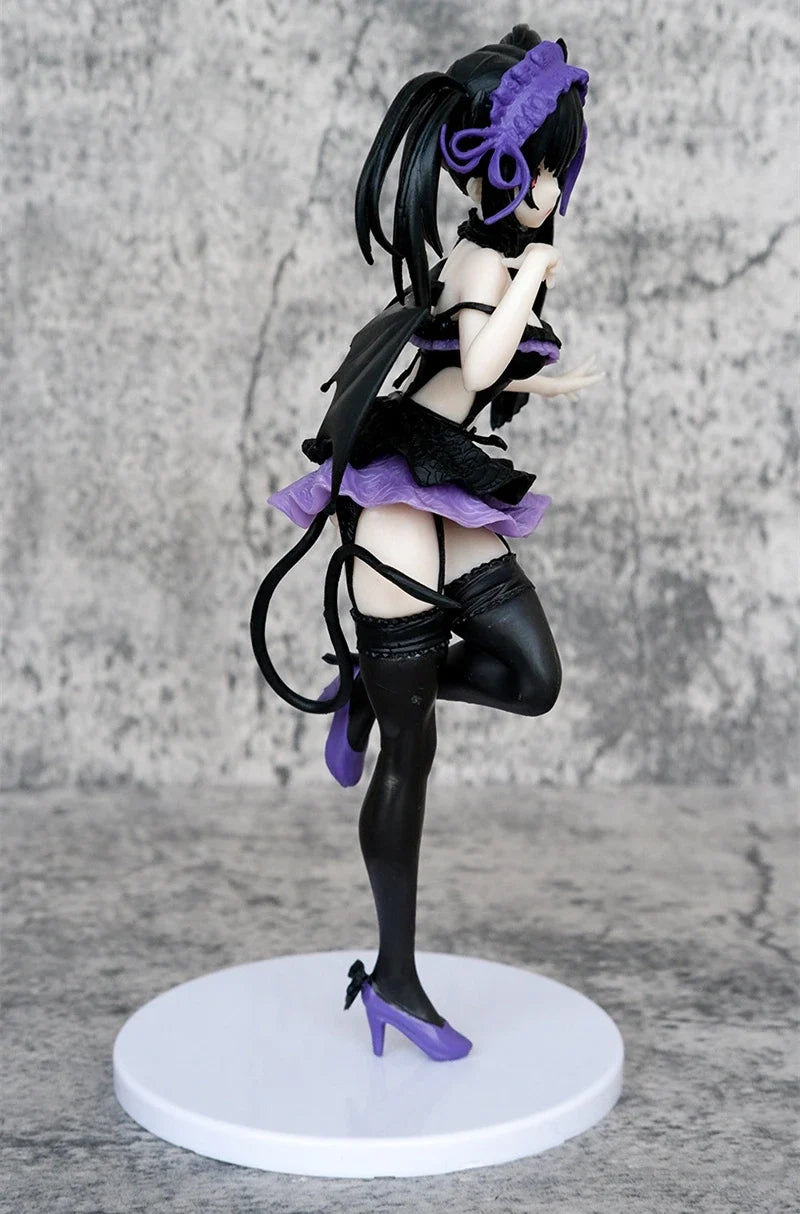 Cute Anime Tokisaki Kurumi Purple Nightmare Ver. PVC Action Figure Game Statue Collection Model Kids Toys Doll Gifts 21cm