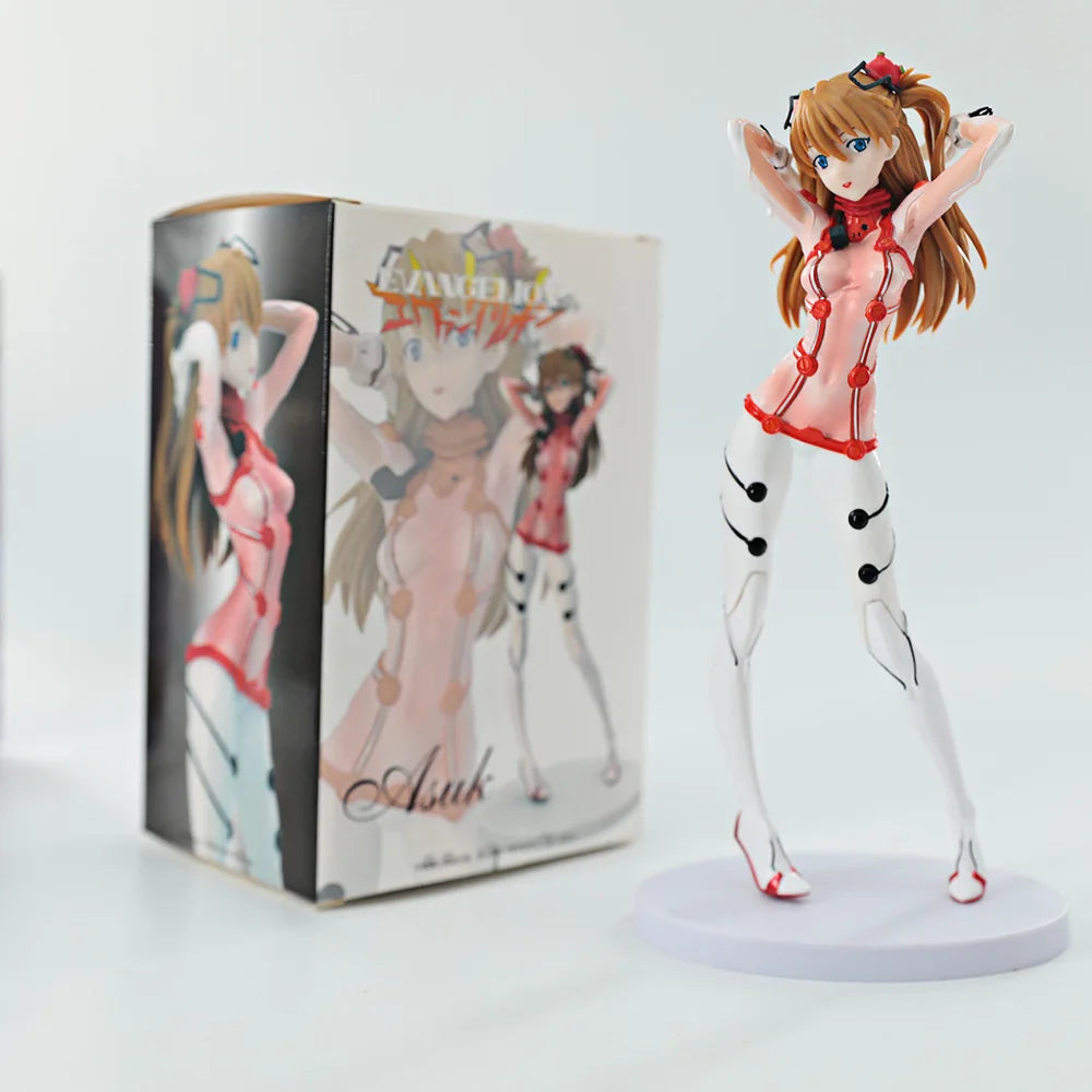 22CM Anime Evangelion Asuka Langley Soryu Figure-rise LABO 1/7 Test Suit Ver Model Toy Doll Gift Aciton Figure