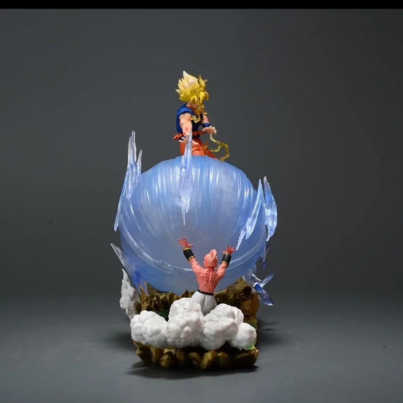 Anime Dragon Ball Z Majin Buu Vs Son Goku Figurine 22CM GK Pvc Action Figures Statue Collection Model Toy Gifts
