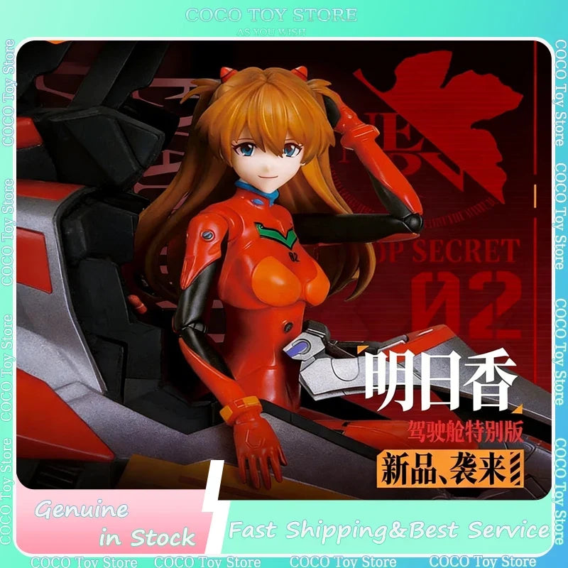 Original Blokees Eva Fantastics Series Asuka Shikinami Langley Action Figure Anime Movable Kit Model Toy Collection Toys Gift