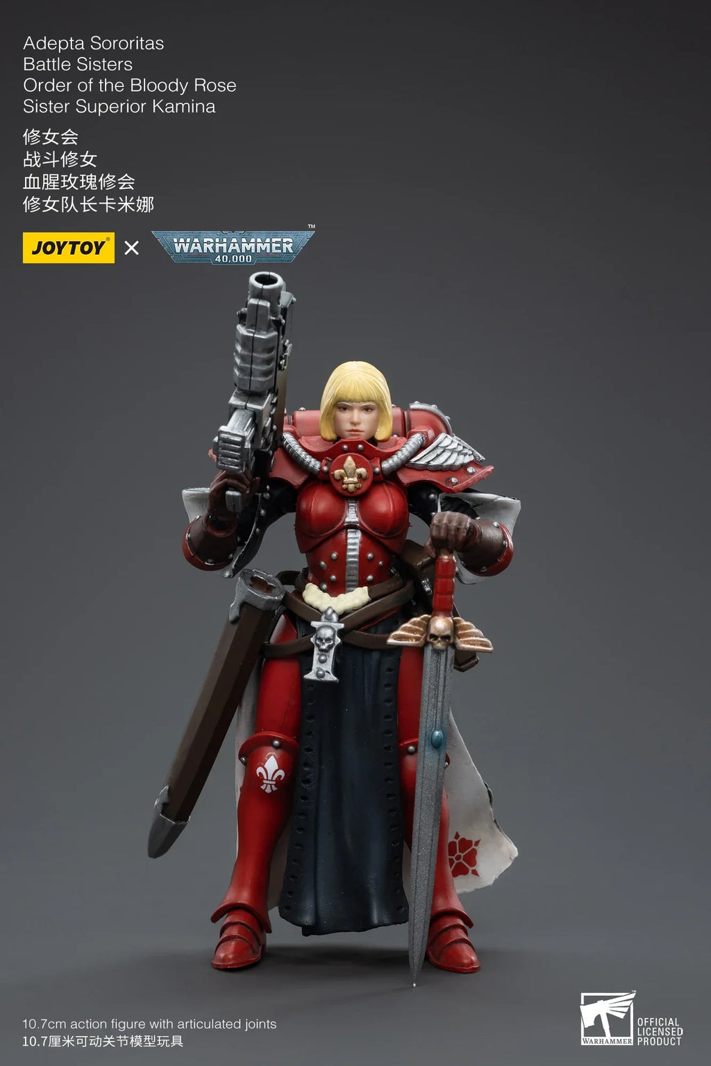JOYTOY 1/18 Action Figure 40K Battle Sisters Order Of The Bloody Rose Anime Military Model Gifts for children